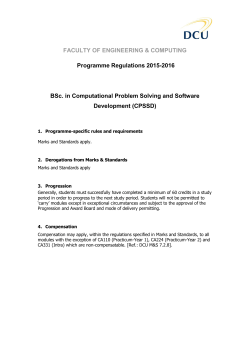 BSc in Computational Problem Solving and Software