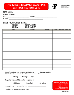 Team Roster - Grand River Area Family YMCA