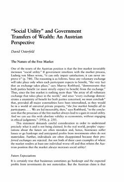 "Social Utility" and Government Transfers of Wealth