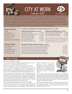CITY AT WORK - City of Pleasant Hill