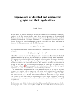 Eigenvalues of directed and undirected graphs and their applications