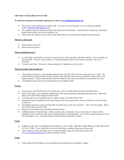 Little Tigers Cheerleading Survival Guide