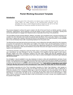 Parish Working Document Template