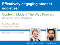 Effectively supporting subject-based student societies to