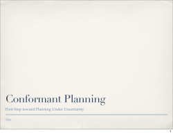 Conformant Planning