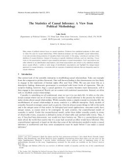 The Statistics of Causal Inference: A View from