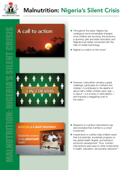 malnutrition: nigeria`s silent crisis