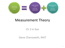 Measurement Theory - Rose