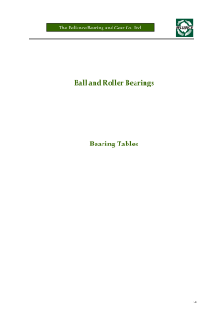 Ball and Roller Bearings Bearing Tables