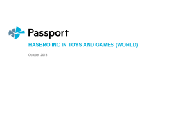 Hasbro Inc in Toys and Games (World)