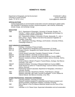 CURRICULUM VITAE - UT College of Liberal Arts