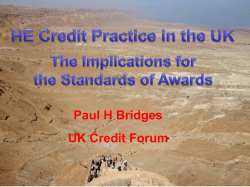 Professor P Bridges presentation