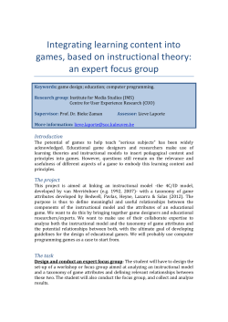 Integrating learning content into games, based on instructional