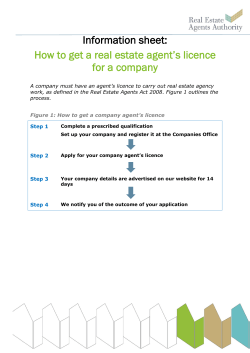 How to get a real estate agent`s licence for a company