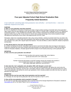 Four-year Adjusted Cohort High School Graduation Rate FAQ