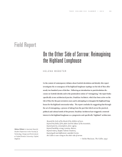 On the Other Side of Sorrow: Reimagining the Highland Longhouse