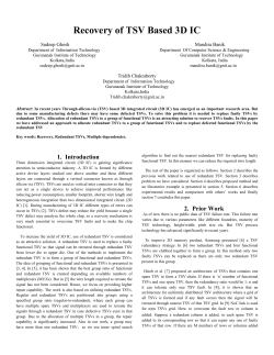 Fig1: Proposed TSV redundancy architecture.