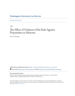 The Effect of Violation of the Rule Against Perpetuities in Missouri