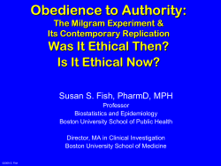 History and Ethical Principles of Human Subjects Research