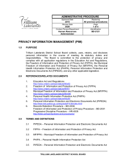 privacy information management (pim)