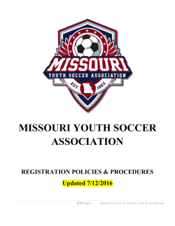 2016-2017 MYSA Registration Policies