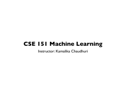 CSE 151 Machine Learning
