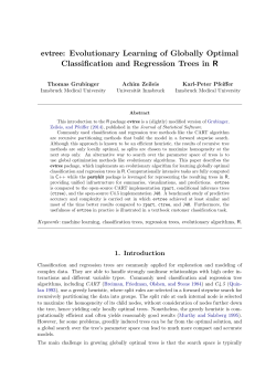 evtree: Evolutionary Learning of Globally Optimal