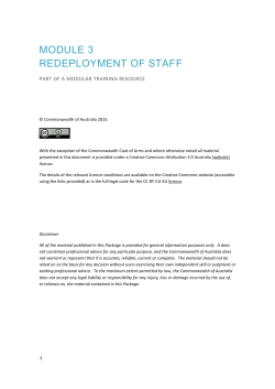 Redeployment of staff - Department of Employment document library
