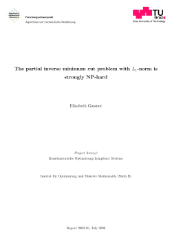 The partial inverse minimum cut problem with L1