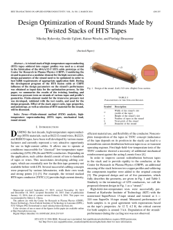 Design Optimization of Round Strands Made by - Infoscience