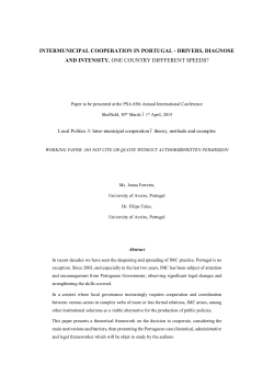 intermunicipal cooperation in portugal