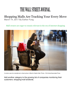 Shopping Malls Are Tracking Your Every Move