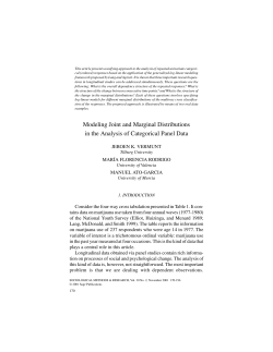 Modeling Joint and Marginal Distributions in the Analysis of
