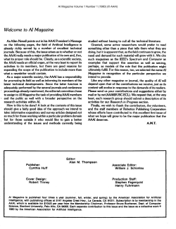 AI Magazine - Association for the Advancement of Artificial Intelligence