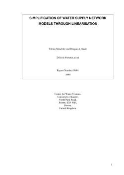 simplification of water supply network models through linearisation