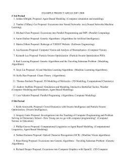 EXAMPLE PROJECT AREAS 2007-2008 # 3rd Period 1. Jordan