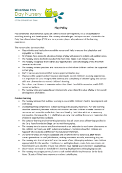 Play Policy - Wivenhoe Park Day Nursery