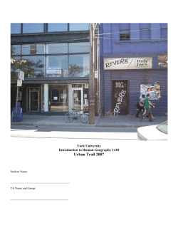 AS GEOG 1410 6 - York University
