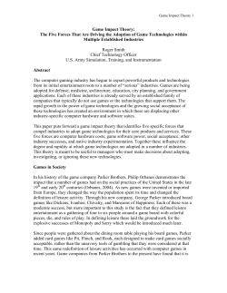 Game Impact Theory: The Five Forces That Are Driving the Adoption