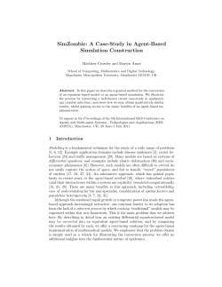 SimZombie: A Case-Study in Agent-Based