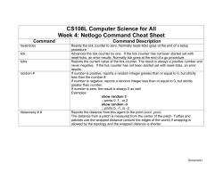 NetLogo Cheat Sheet (.doc) - New Mexico Computer Science for All