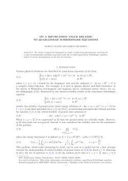 On a bifurcation value related to quasi