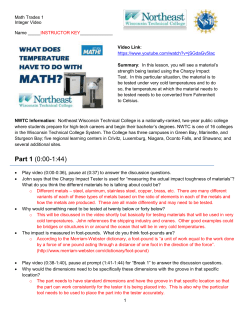Answer Key - NEW Manufacturing Alliance