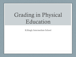 Grading in Physical Education