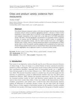 Cities and product variety: evidence from restaurants