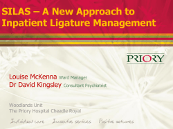 McKenna L SILAS - A new approach to inpatient ligature