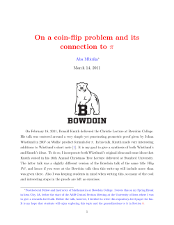On a coin-flip problem and its connection to &pi;