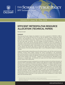 EFFICIENT METROPOLITAN RESOURCE ALLOCATION