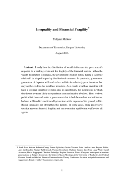 Inequality and Financial Fragility