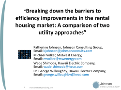 Midwest Energy`s Program - Johnson Consulting Group